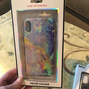 Velvet caviar iPhone X case blue opal